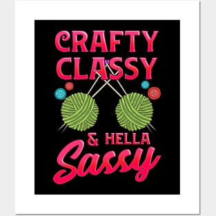 Cute Crafty, Classy & Hella Sassy Crochet Pun Posters and Art